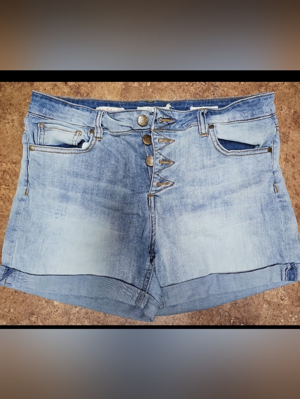 Wild Blue denim button fly shorts size 5